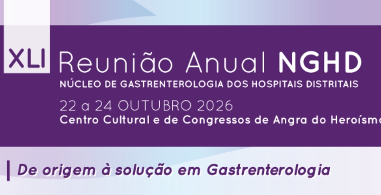 Save the date: XLI Reunião Anual do Núcleo de Gastrenterologia dos Hospitais Distritais